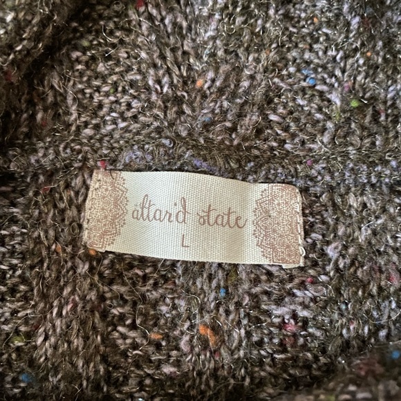 Altar'd State Striped Knit sweater sleeveless turtleneck, S - Picture 9 of 11